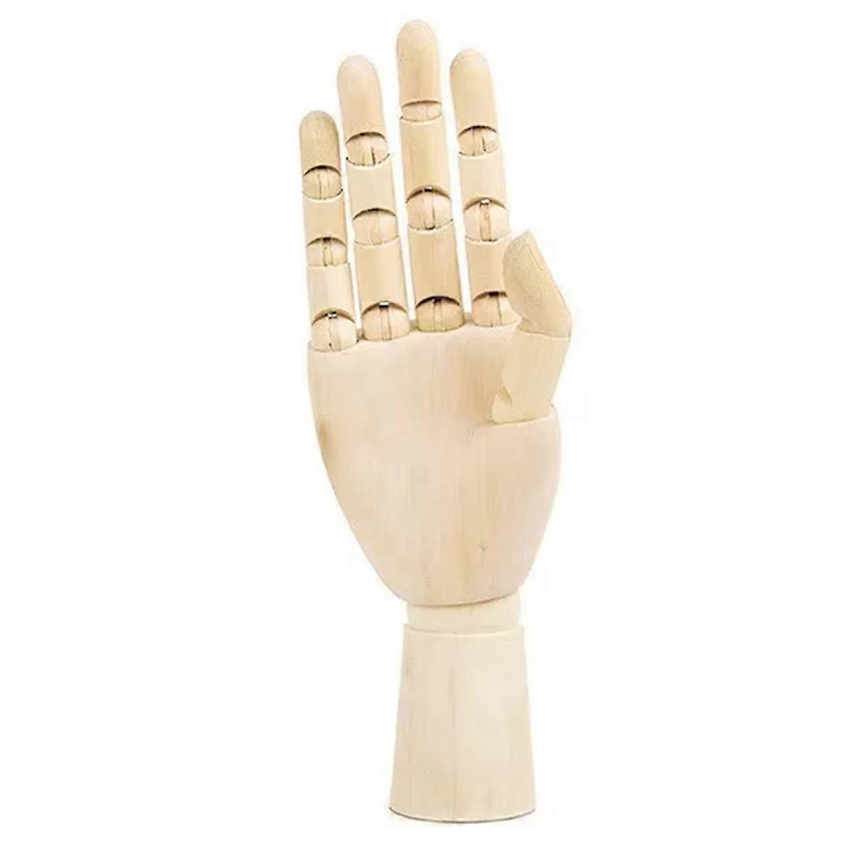 Wooden Hand Model Hand Figurines Rotatable Joint Drawing 10 Inch
