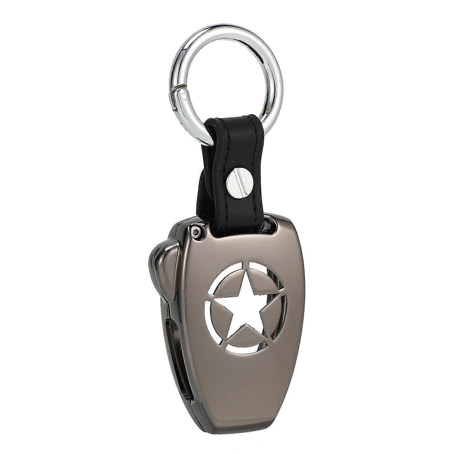 Car Key Chain Case Shell Ring Cover Protector Holder for Jeep Black