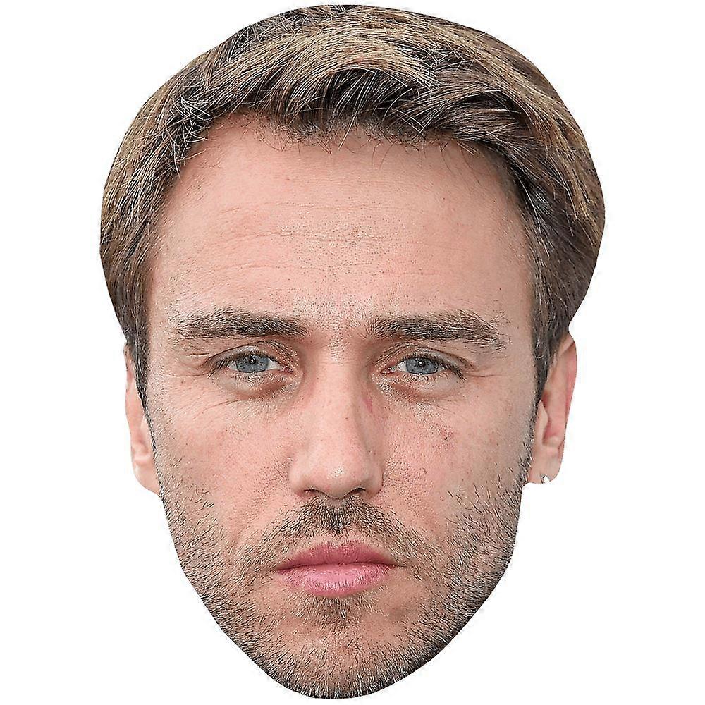 Thomas Hubner (Stubble) Celebrity Mask, Flat Card Face