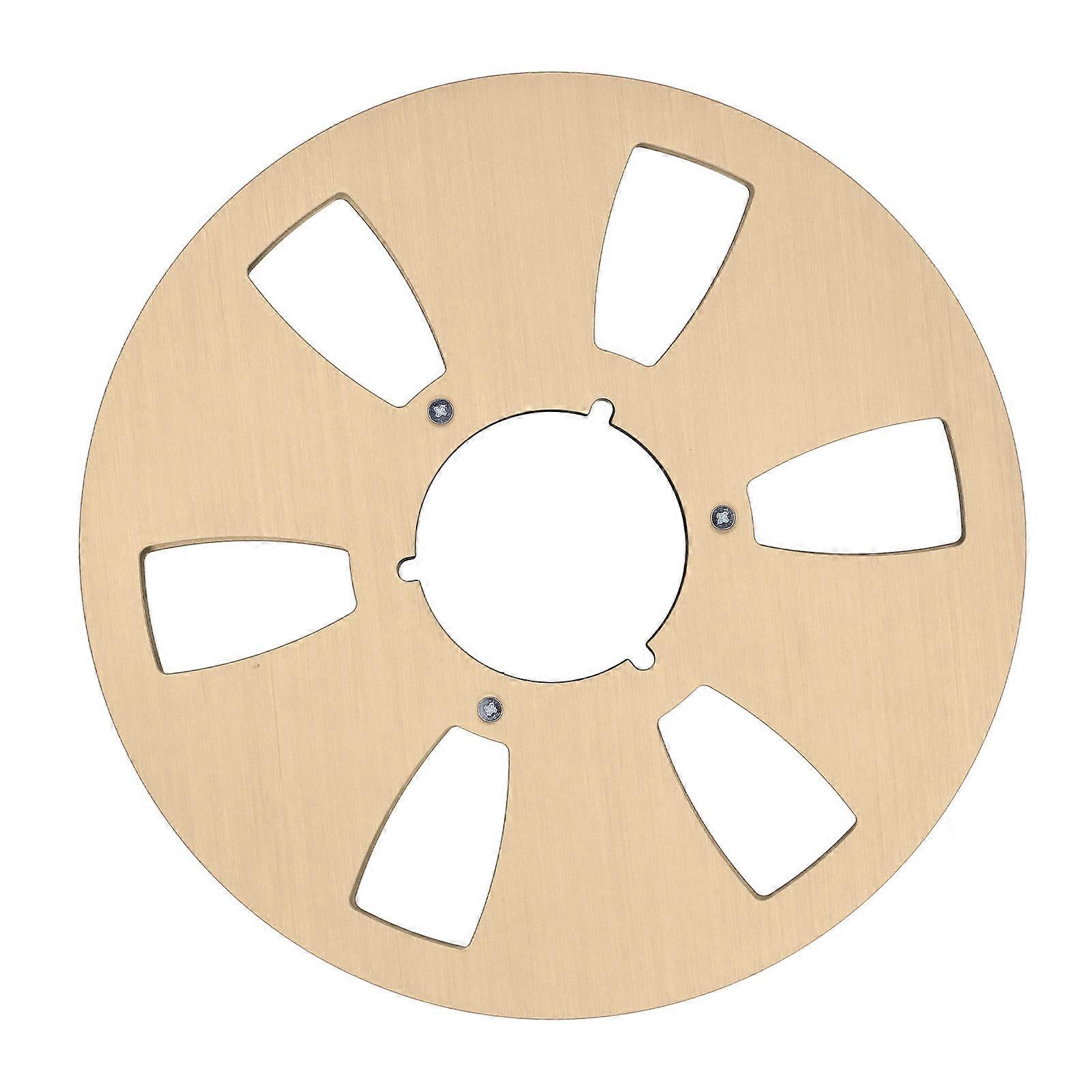 Gold 10.5 Inch 6 Hole Aluminum Tape Reel for BASF NAB Reel to Reel Tape Players