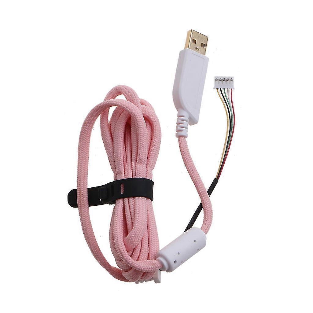 Soft Durable Mouse Line Diy Replacement Umbrella Rope Mouse Cable Mouse Wire for ZOWIE EC1-A EC1-B FK1 Mouse Pink
