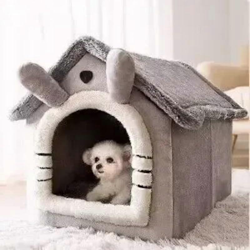 Indoor Warm Dog House Soft Pet Bed Tent for Small Medium Large Pets with Removable Cushion and Durable Fabric