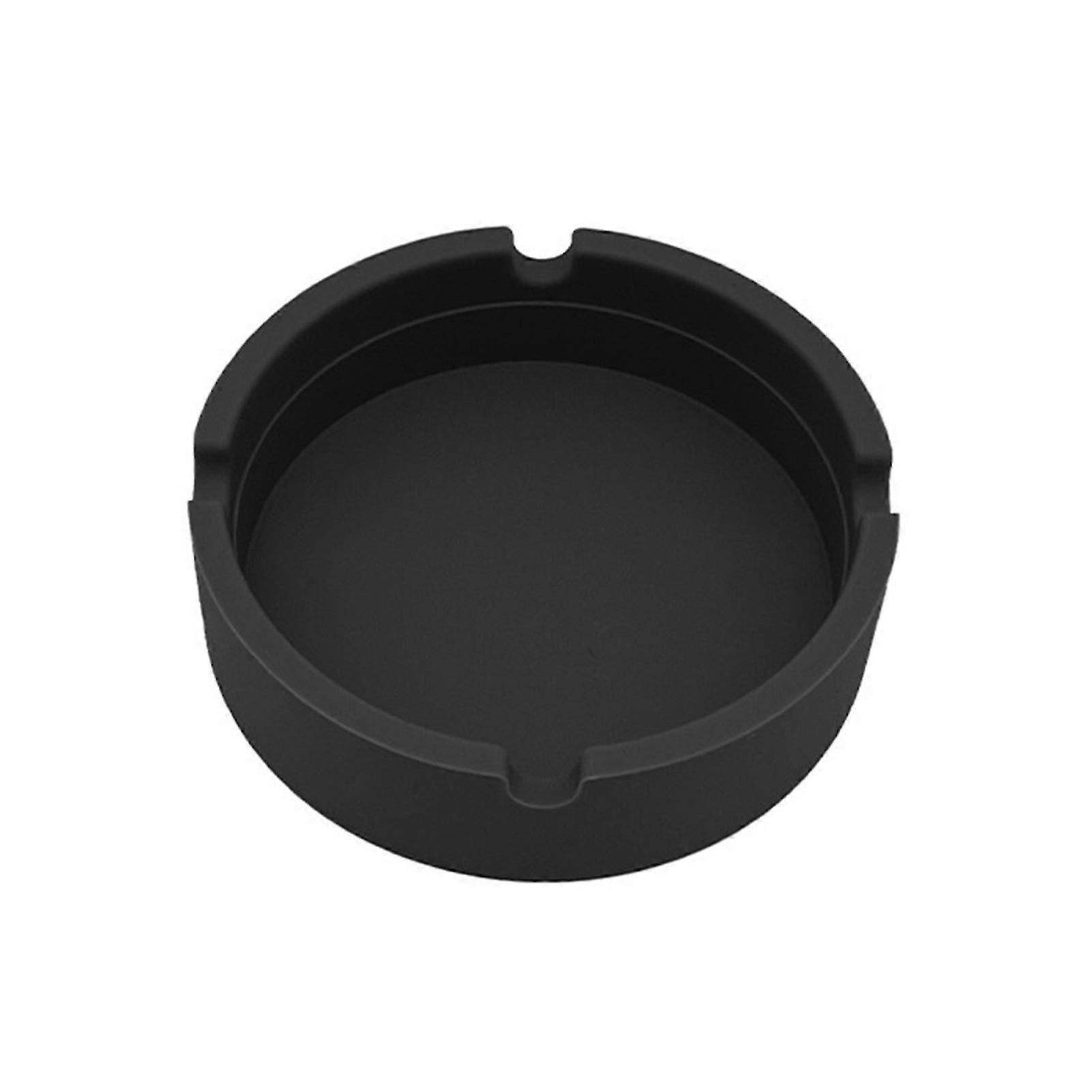 Silicone Circular Square Ashtray Household Easy to Clean Large Capacity Smoke Accessories with 4 Tobaccos Slots for Bar Office Hotel Jikaix