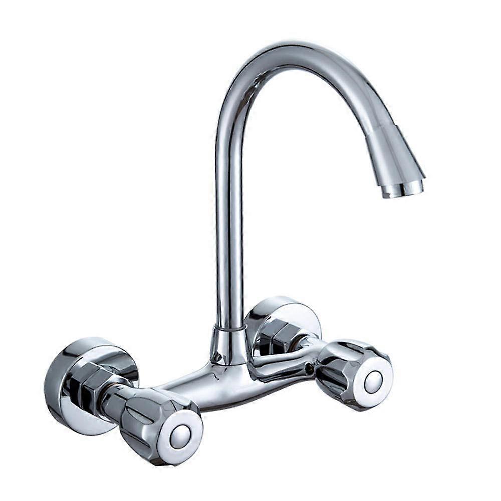 Wall-Mounted Kitchen Sink, Sink, Balcony Laundry Pool, in-Wall mounting, Double-Hole, hot and Cold, Faucet