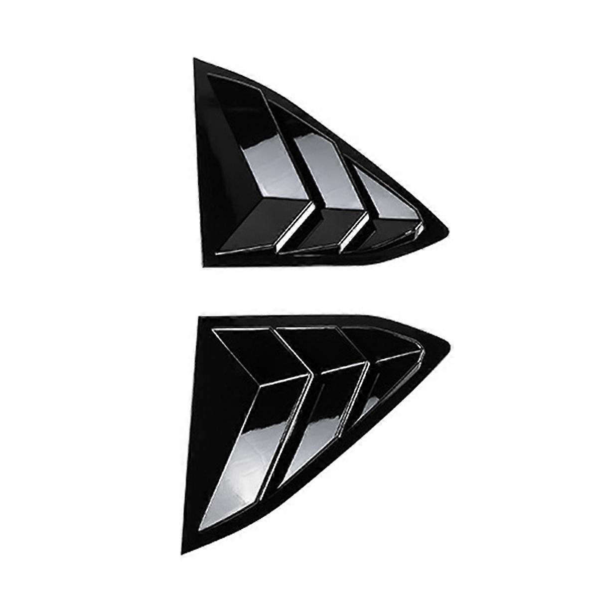 For C8 Rear Triangle Window Shutters Black