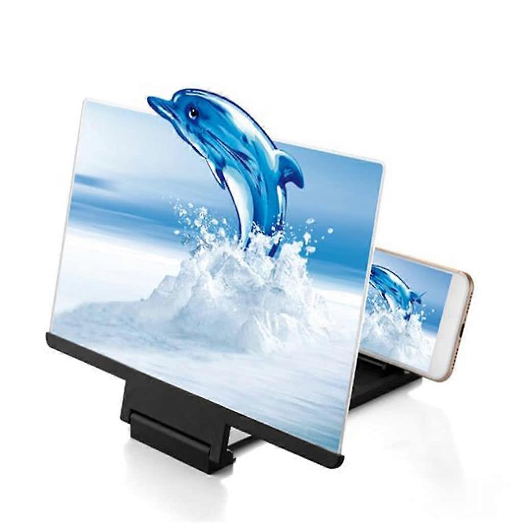 8 Inch 3D Video Folding Screen Amplifier Mobile Phone Holder Stand with Eye Protection, Compatible with All Smartphones