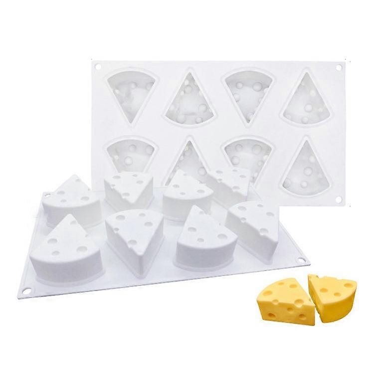 8-Grid Cheese Mousse Cake Mold Silicone Baking Mold DIY Soap Scented Candle Mold (BPA-Free, No FDA Certificate)