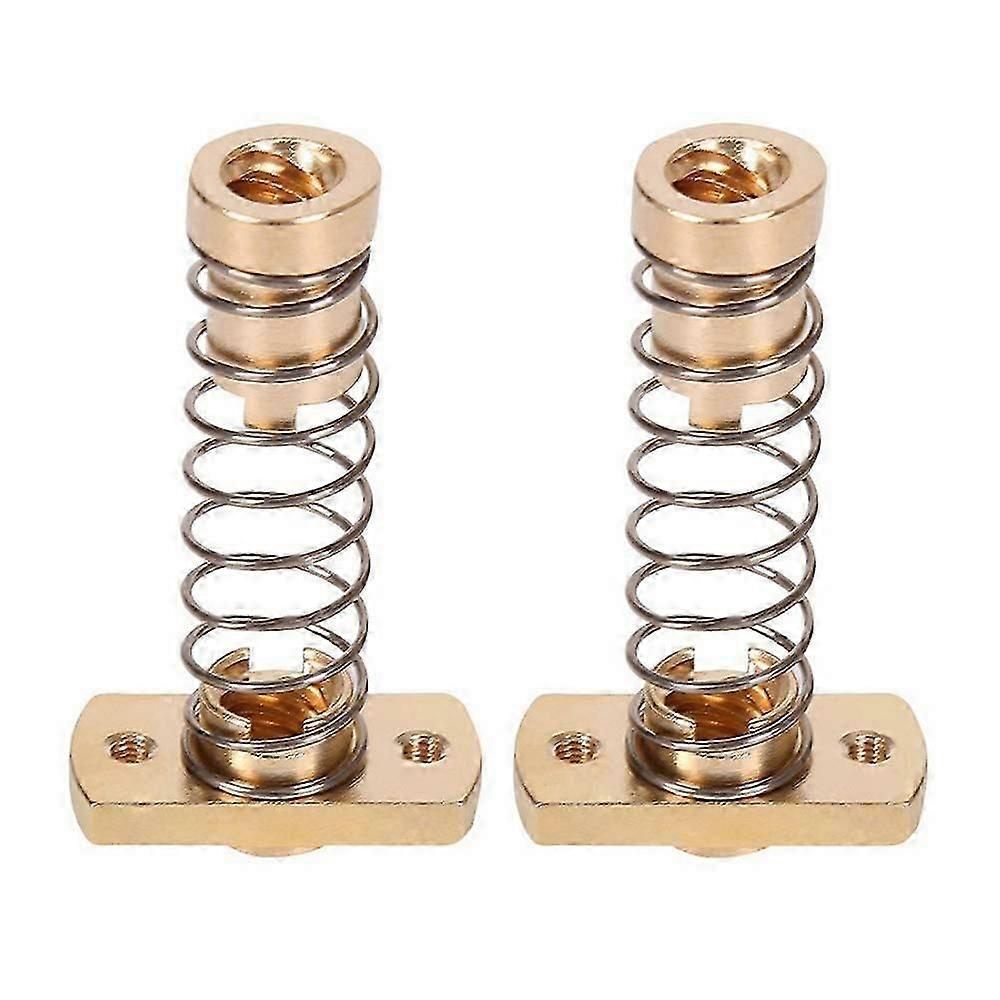 2pcs CR10 Z-Axis Spring Nut T8 Anti-Kickback Brass Eliminate Gap, for 3D Printer Upgrade, 8mm Acme Threaded Rod