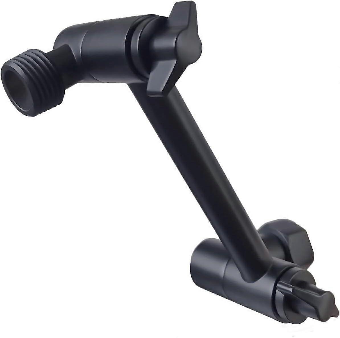 4" Adjustable Shower Arm, Brass (Matte Black)