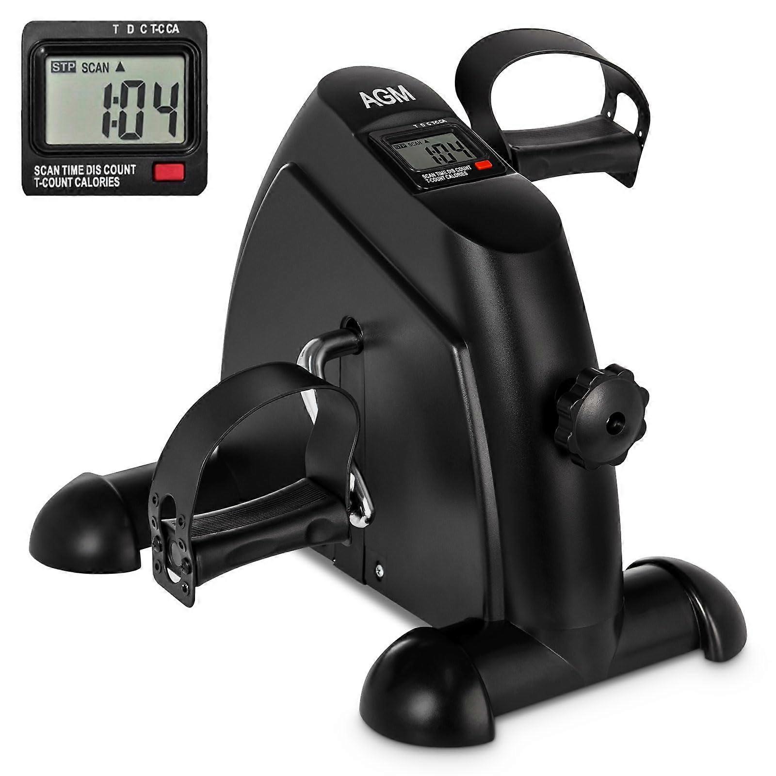 Mini Exercise Bike Under Desk Pedal Exerciser for Arm and Leg Workouts with LCD Display Adjustable Resistance