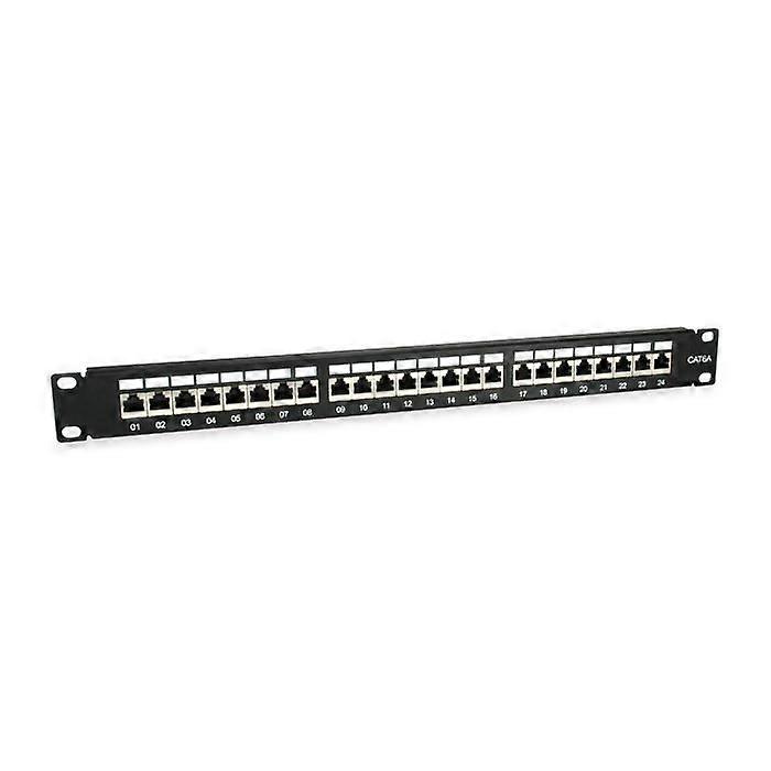 Patch-paneeli - EQUIP - 24 x RJ45 Cat6A - Musta - 19'' - 1U