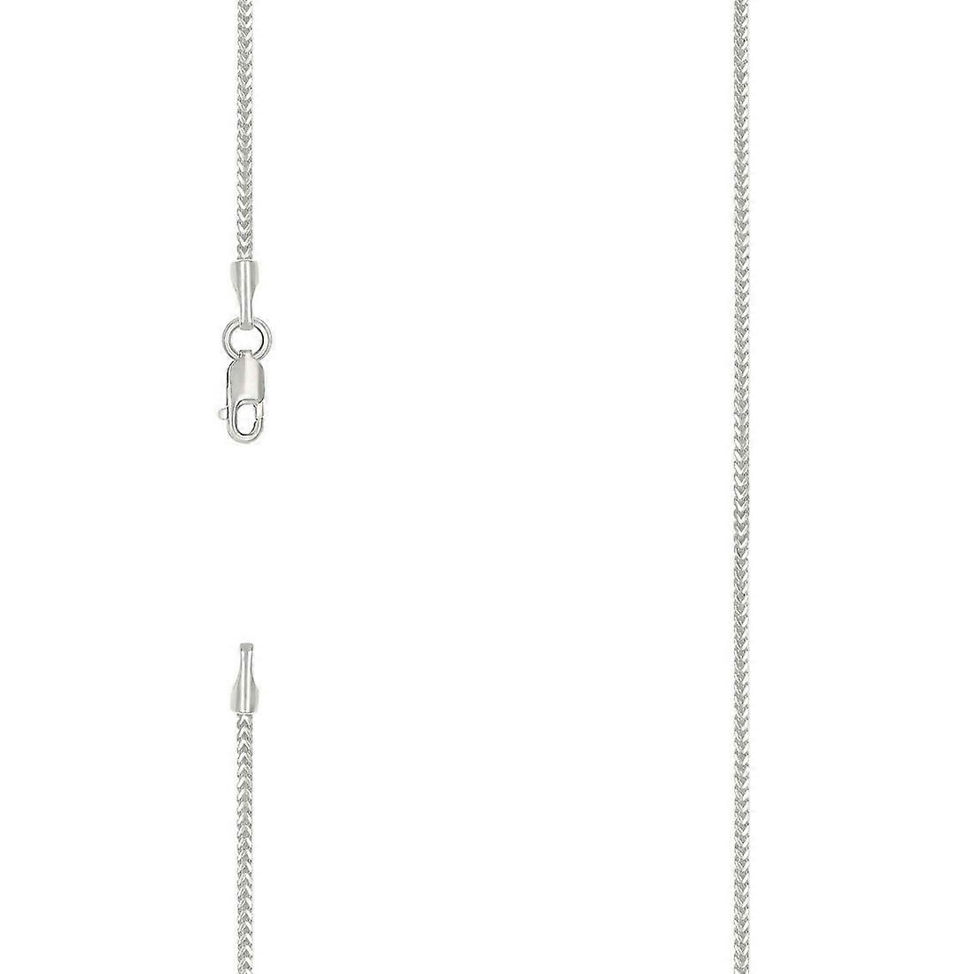 Colar de prata maciça 925 estilo Franco, com 1mm de espessura, para mulheres e homens - Comprimento: 16 a 24 polegadas.