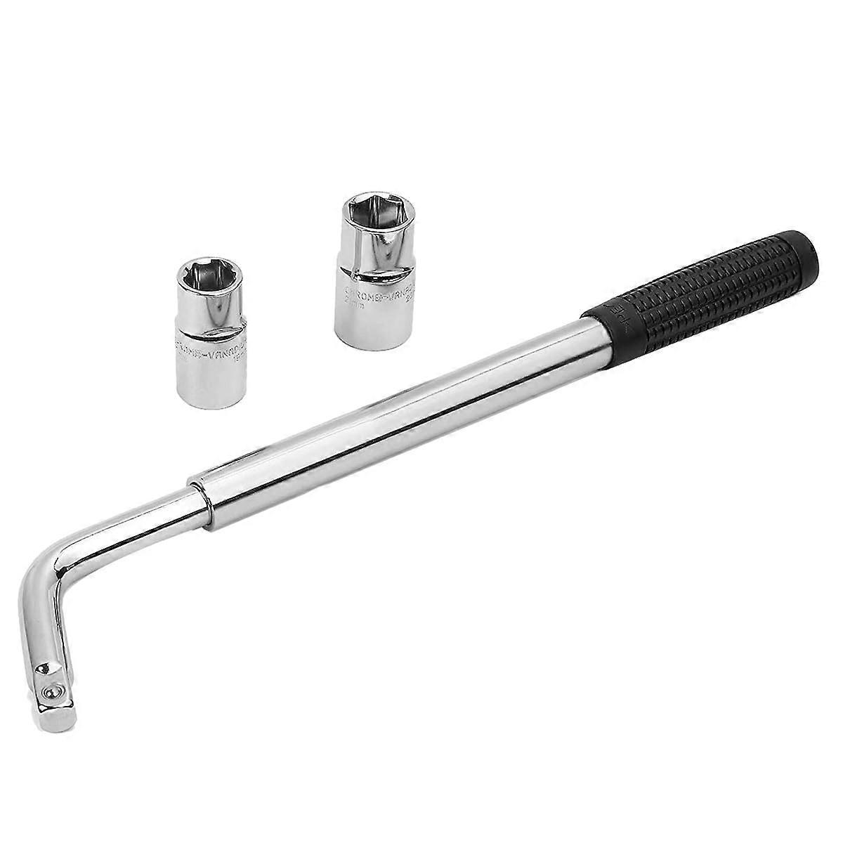 Telescopic Car Tire Wrench Socket Tool, Adjustable Size, Heavy-Duty Steel, Compatible with Most Vehicles