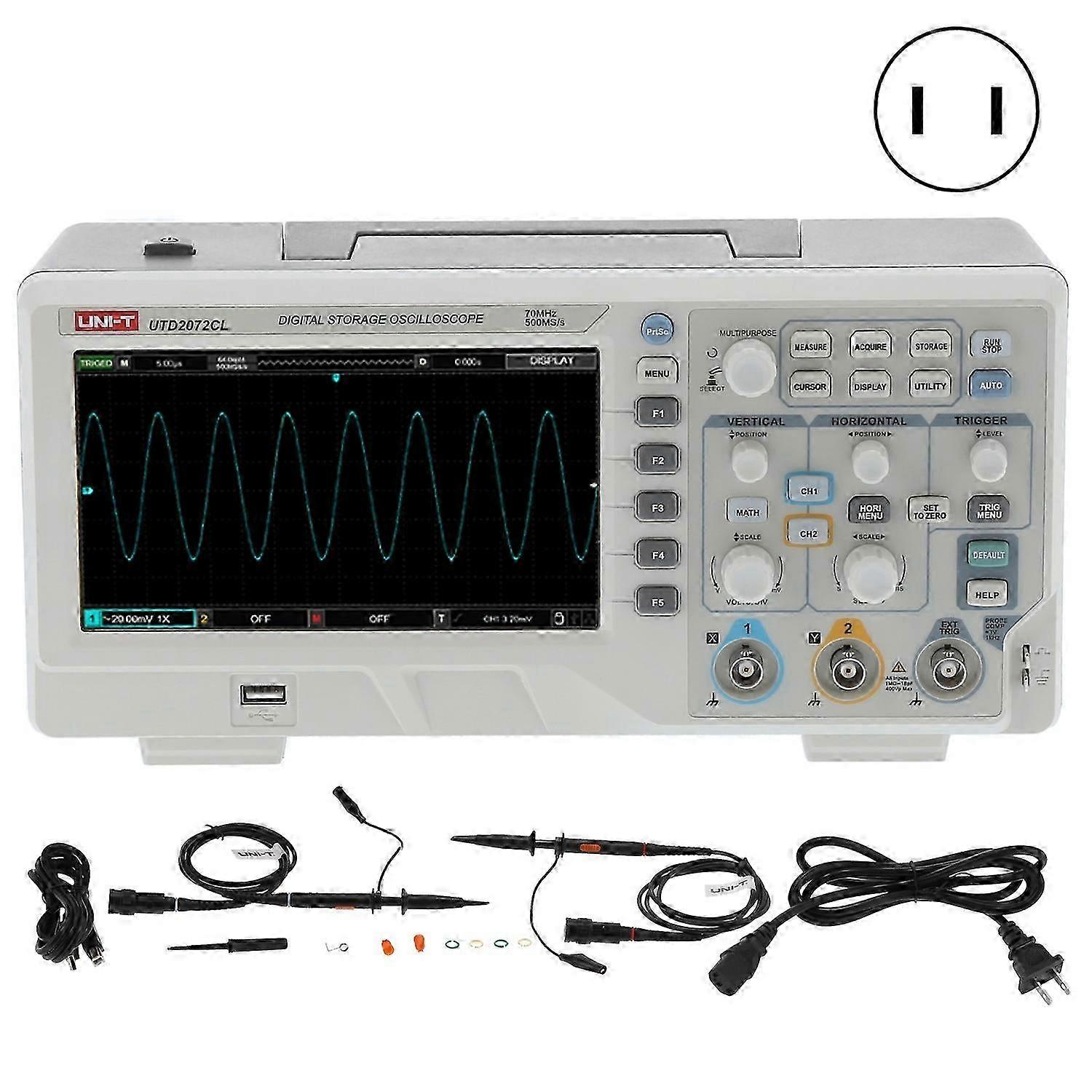 Utd2072cl Oscilloscope Dual Channel Portable Digital Oscilloscope For Electrical Measurement( 100120