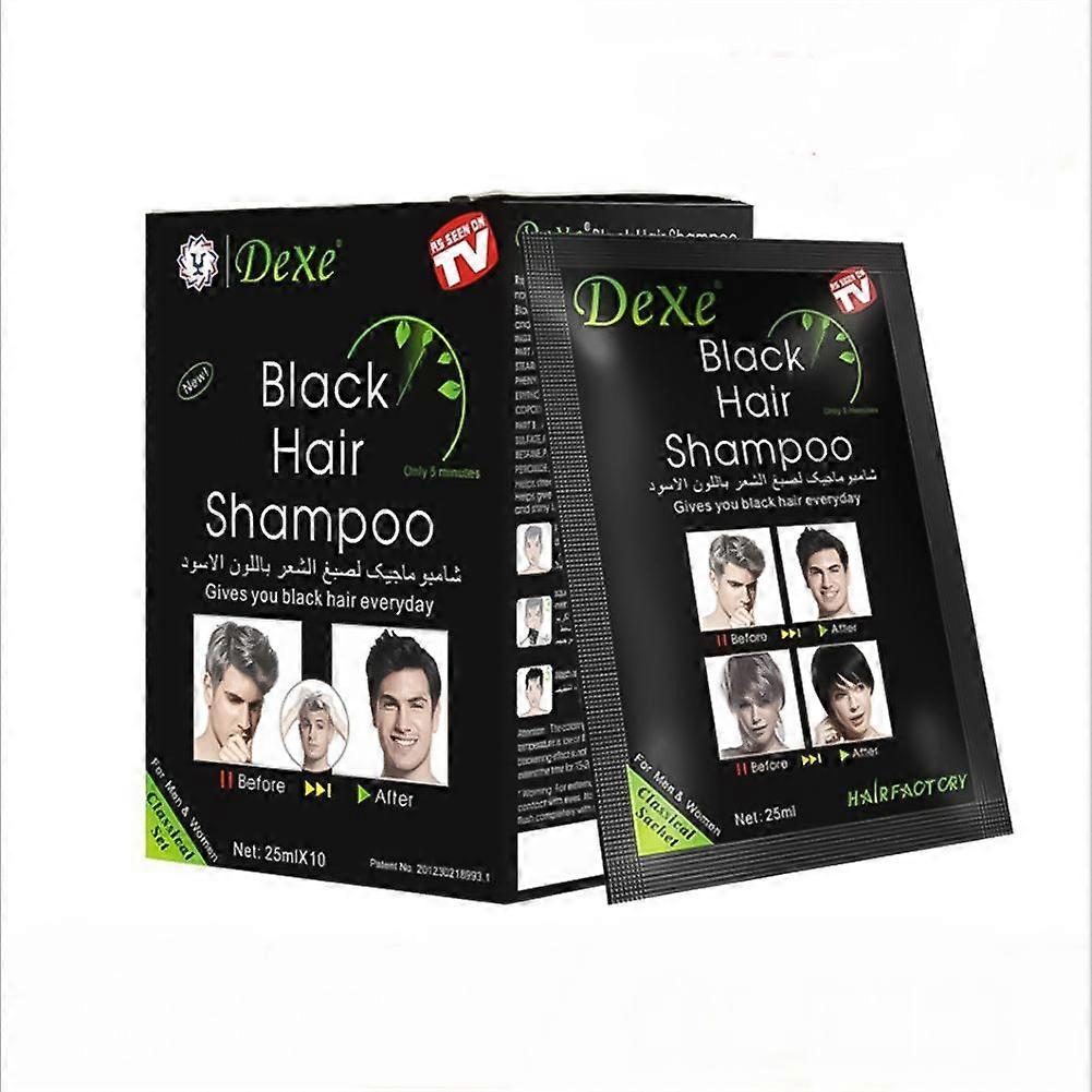 1/2/3PCS Dexe Black Hair Shampoo 5-min Teinture Capillaire Instantane Pour Hommes Femmes Couleur Noire