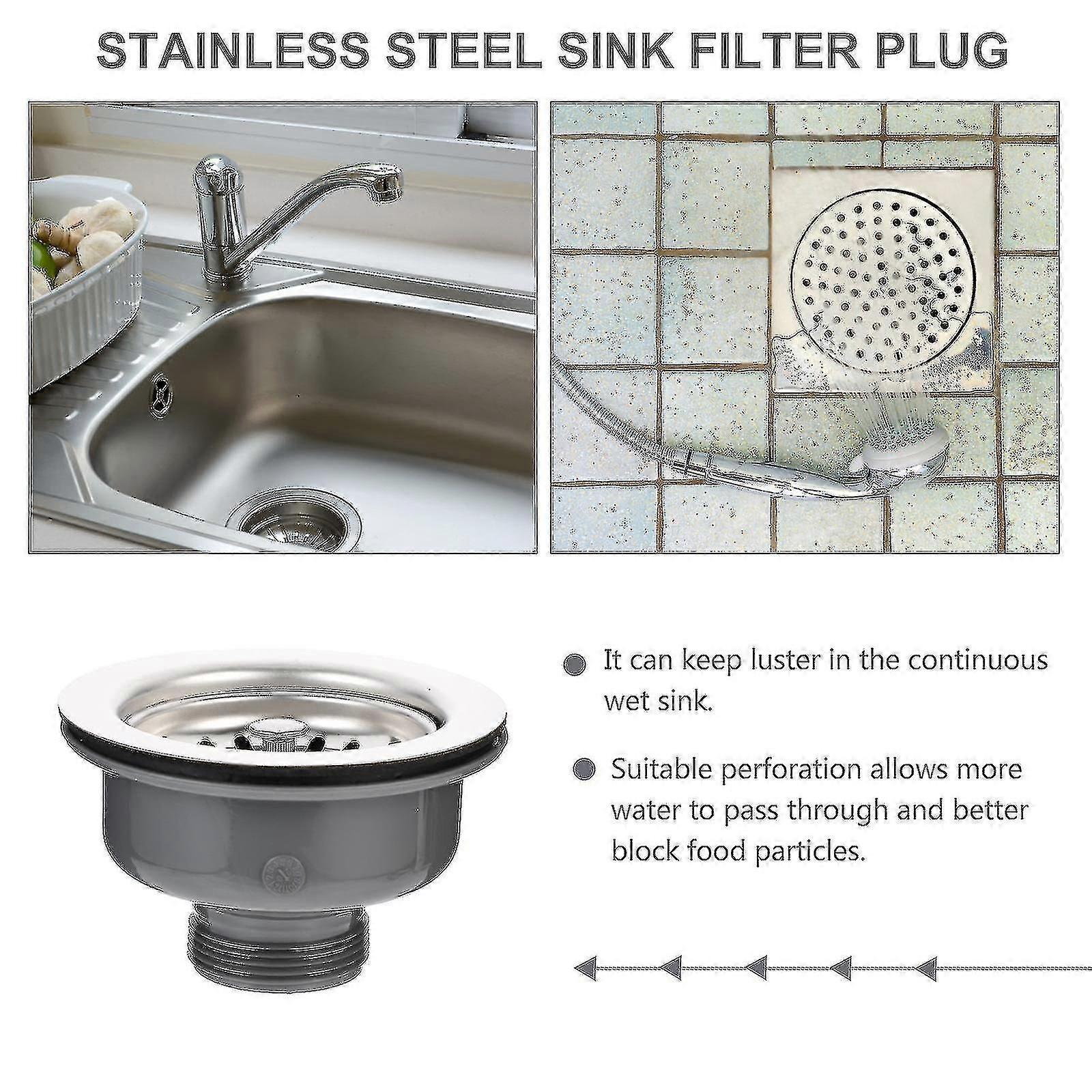Stainless Steel Sink Strainer Set - 12 Pack, 3 Sizes (4.5", 2.75", 2.25") For Kitchen, Bathroom & Bathtub Drains