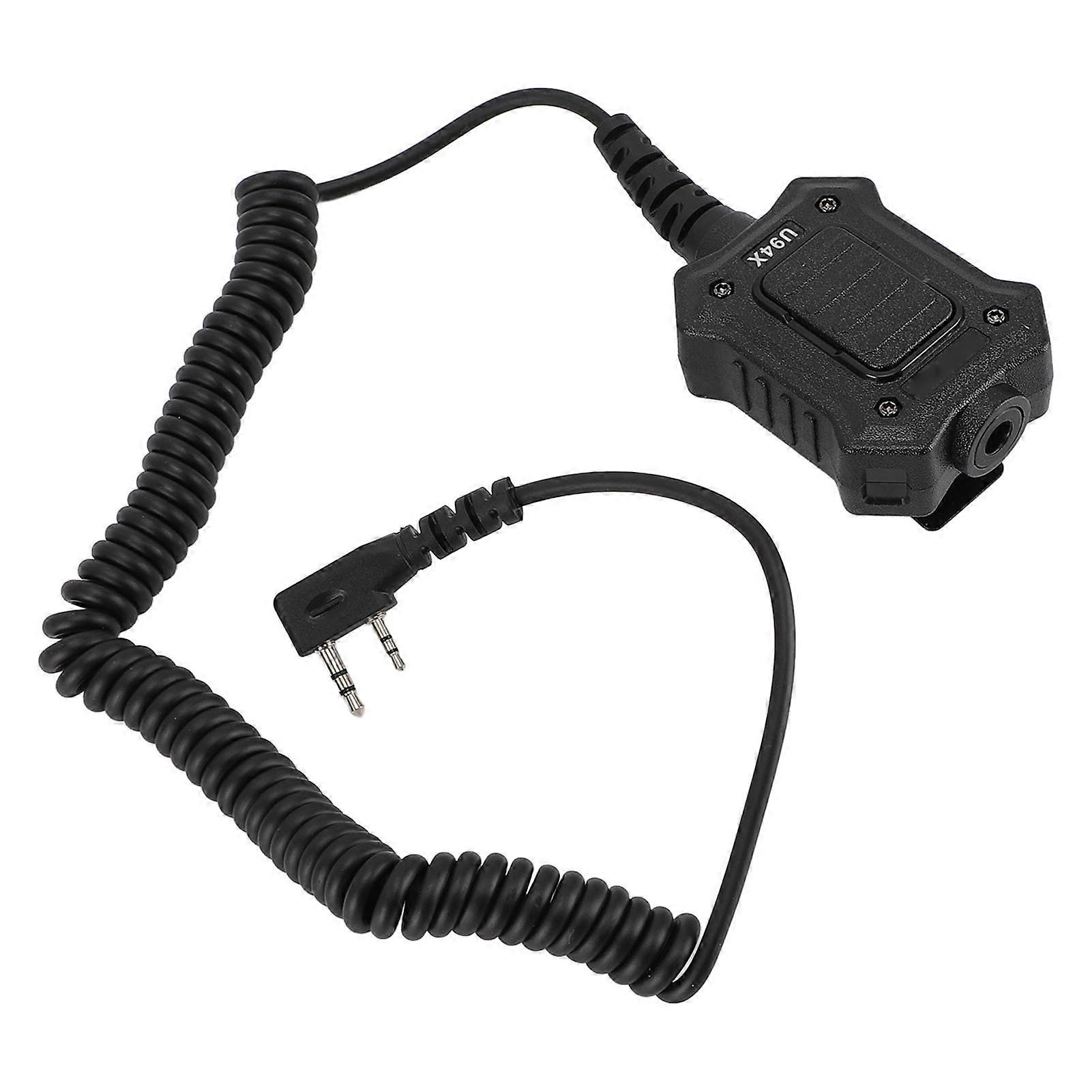 U94X Push to Talk Adapter Spiralkabel 2 Wege Radio Headset Adapter für TYT für UV82 UV6R BF888S