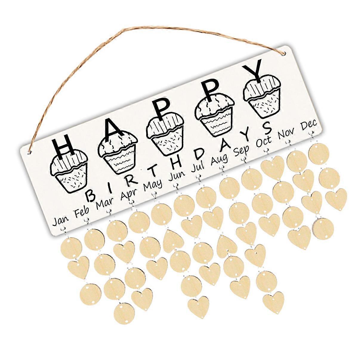 Elegant Hanging Ornament, Wooden Calendar for Modern Workspaces