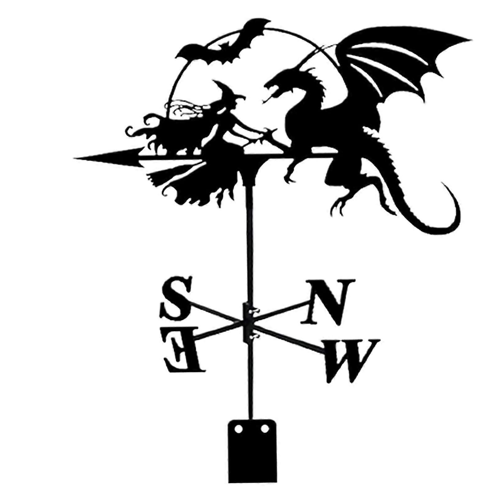 Weather vane, stainless steel, dragon witch, and durable, retro farm