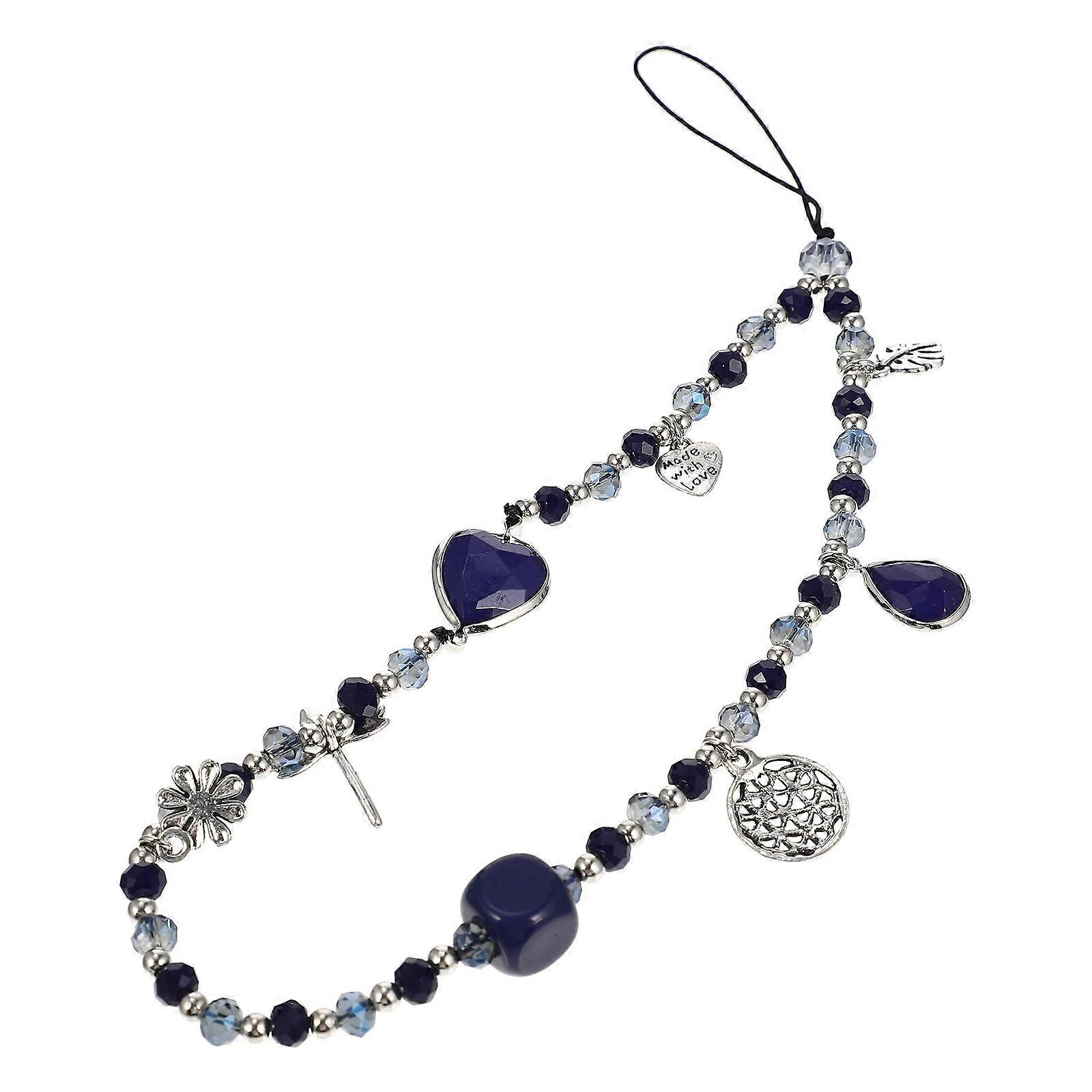 Beaded Phone Chain Lanyard for Mobile Accessories – Decorative Strap for Easy Carrying, Compatible with Bags and Keychains