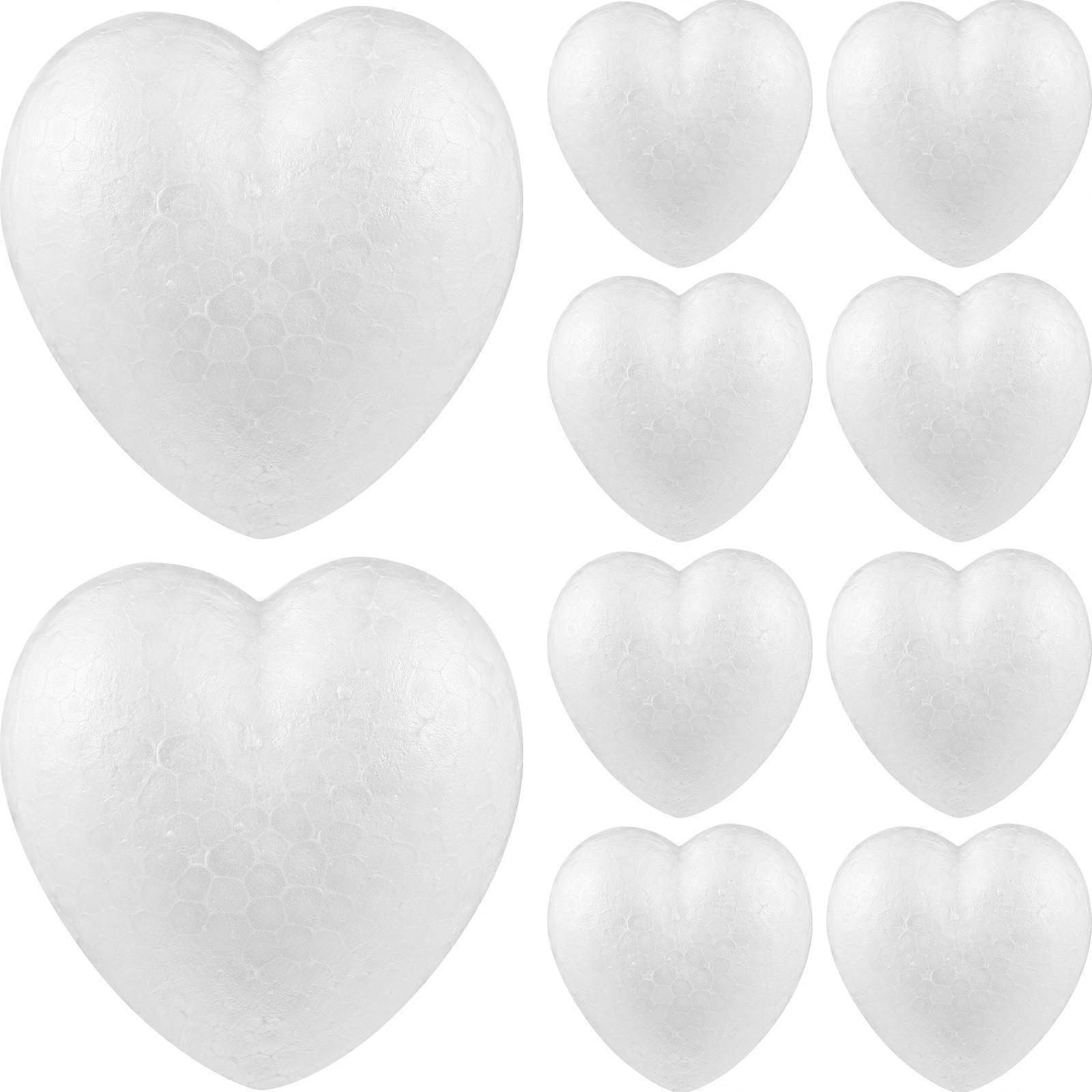 Lightweight Heart Shaped Foams for Sculpting, Crafting, and Decorative Uses