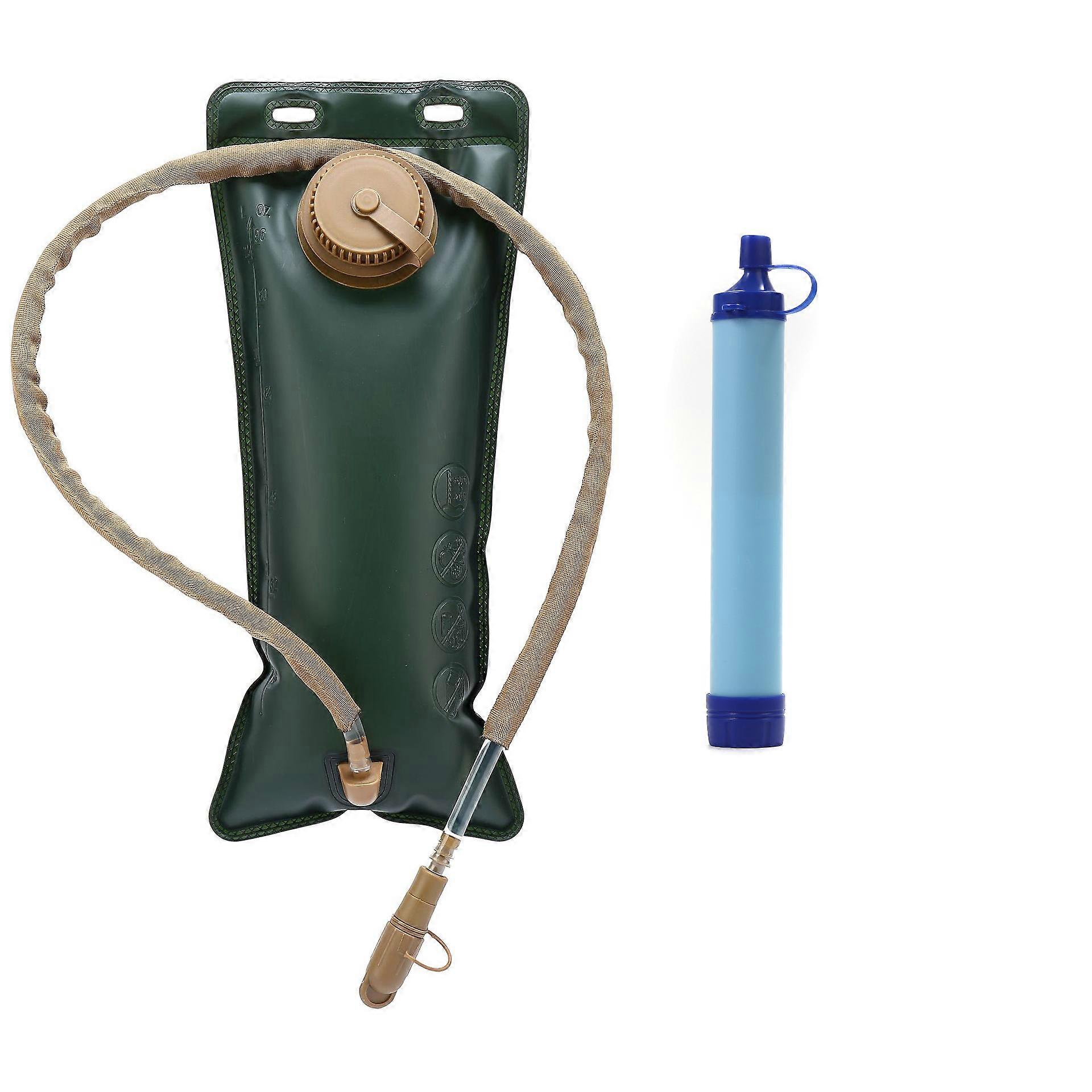Personal Water Filter Straw with 2.5L Hydration Bag and Straw - Outdoor Water Filter - Filters 1500L - Outdoor Water Filter - Complete Water Filter S