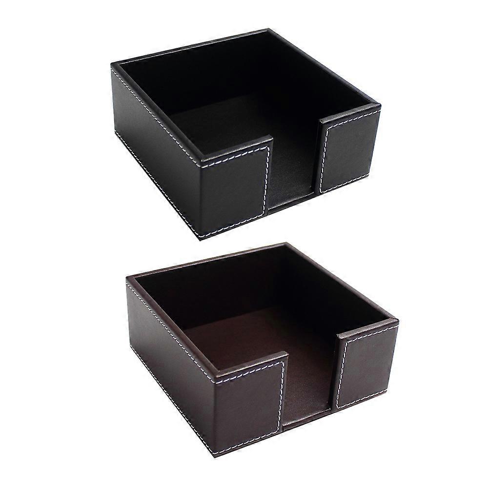 Desktop Tissue Holder Simple Elegant Style Napkin Box For Living Room Use Black 13.7*13.7*6cm 1Pc