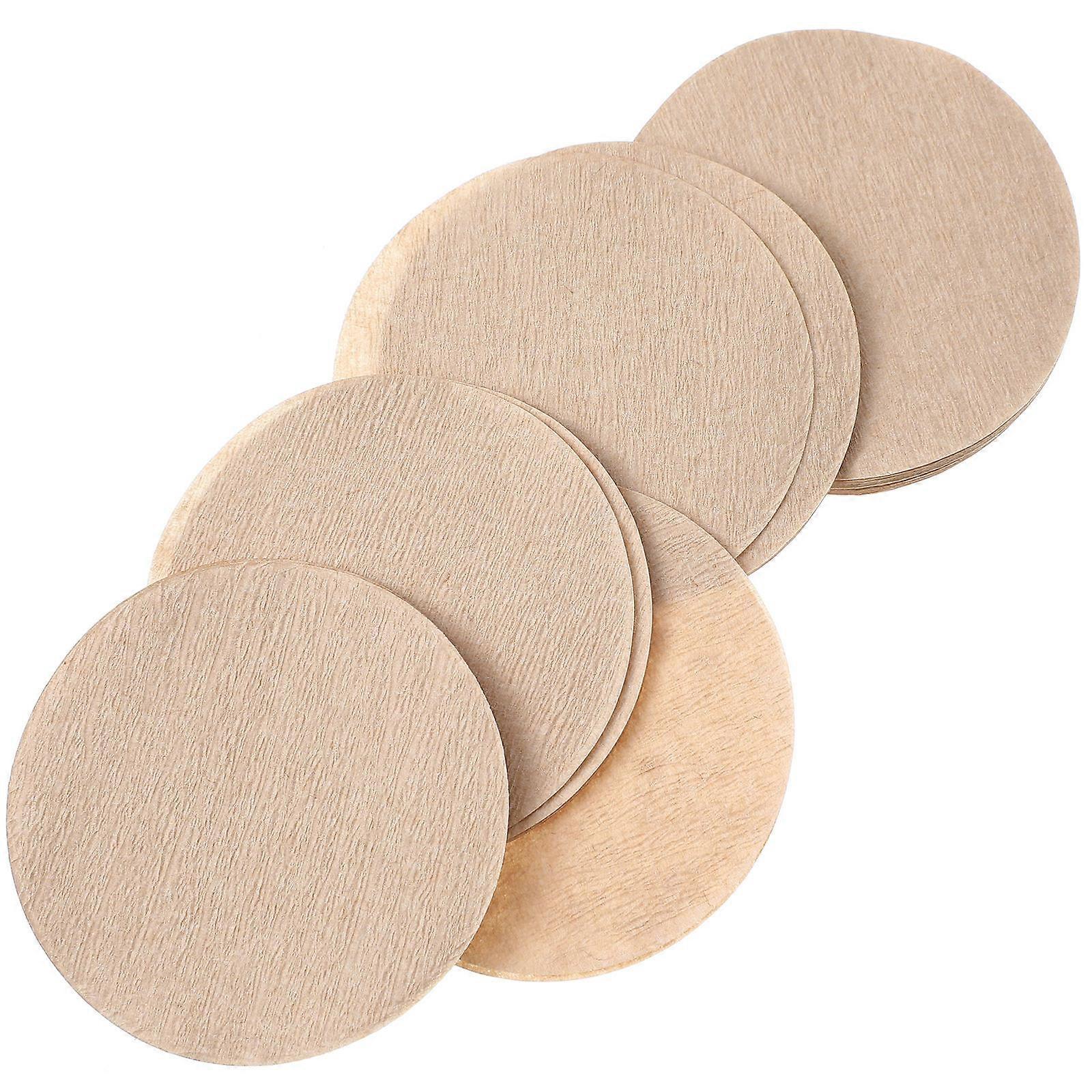 Brewing Coffee Paper Filters Diy Coffee Round Shape Beige Color Unbleached 300Pcs 6.8X6.8cm