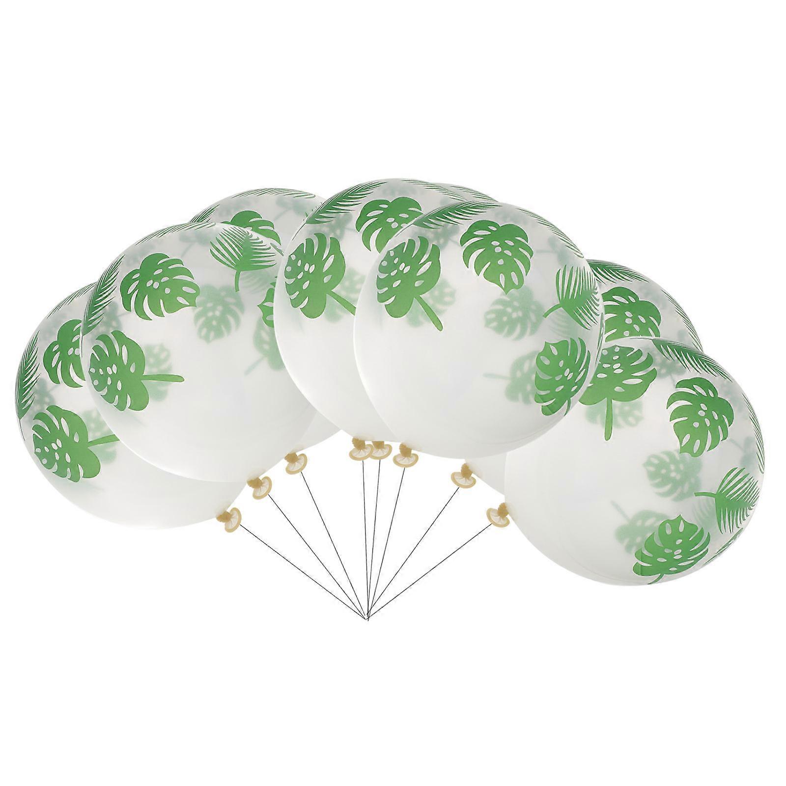 Jungle Theme Balloon Decorative Balloon Transparent Leaves Festive Atmosphere Family Members 20Pcs