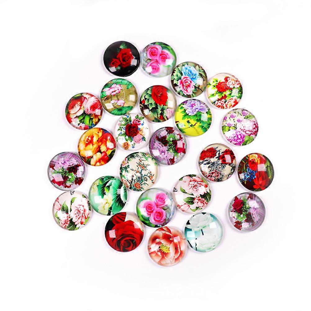 Stained Glass Stickers Glass Stickers Diy Crafts Accessories Round Assorted Color 1.6x0.55cm Scrapbooking 50Pcs