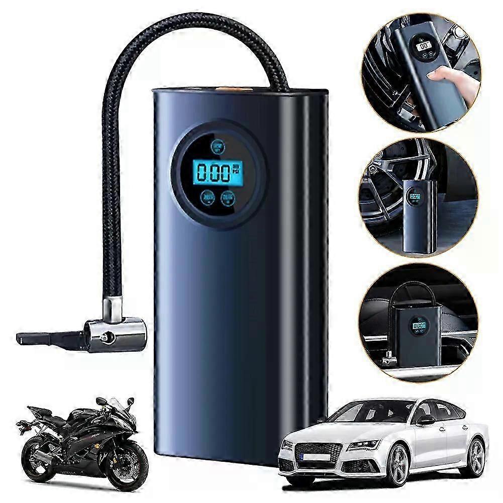 Electric Air Compressor Rechargeable High Precision Car Tyre Inflator LCD Display Electric Tire Pump with Digital Pressure Gauge