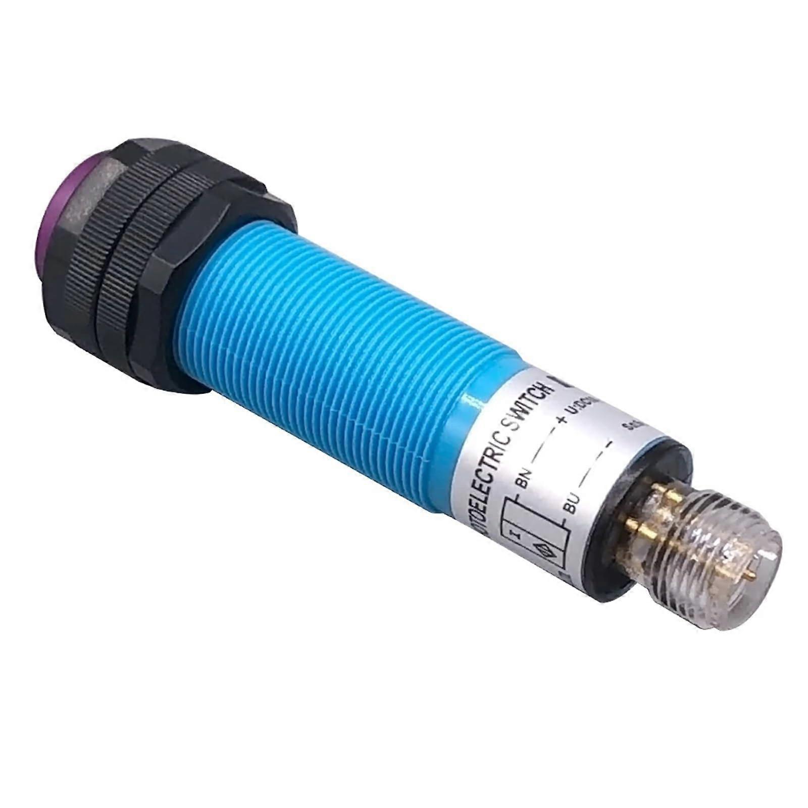 M18 5m Cylindrical Sensor Oneway Light Barrier Proximity Switch 1pc(Through beam 5m,PNP NC) PNP NC Through beam 5m