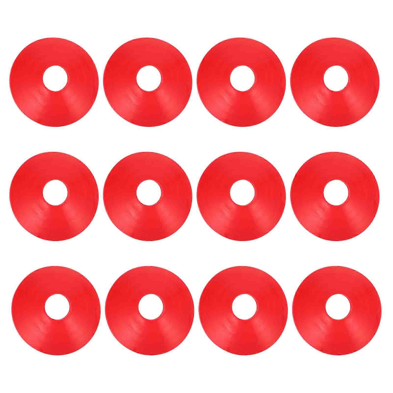 12pcs Multi Function Soccer Cones, Durable Agility Training Discs for Football Practice, Portable Markers for Soccer Drills and Sports Training (PE