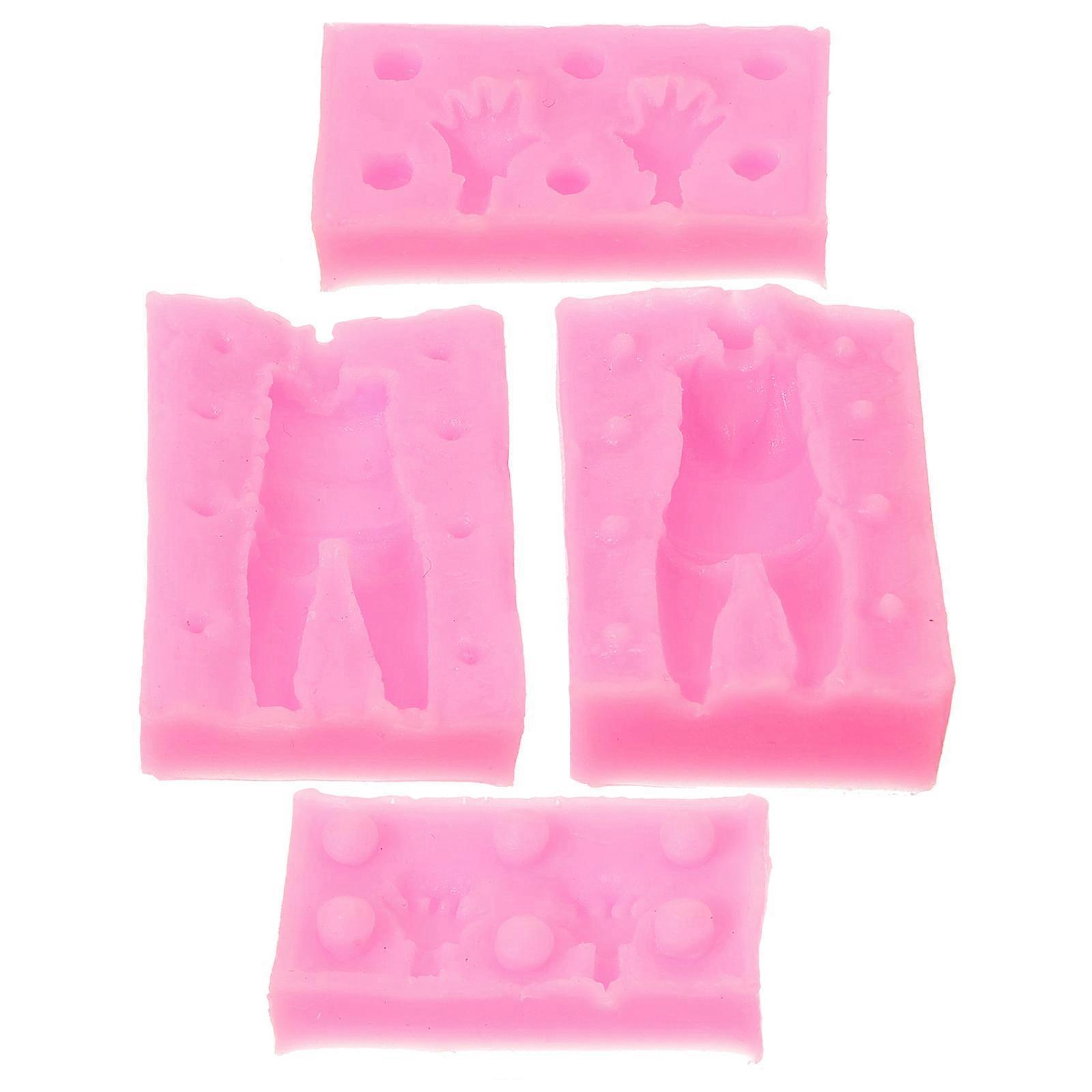 Silicone Fondant Moulds for Diy Crafting Pink 3.50X1.80X0.70cm Modeling Chocolate Tools 1 Set