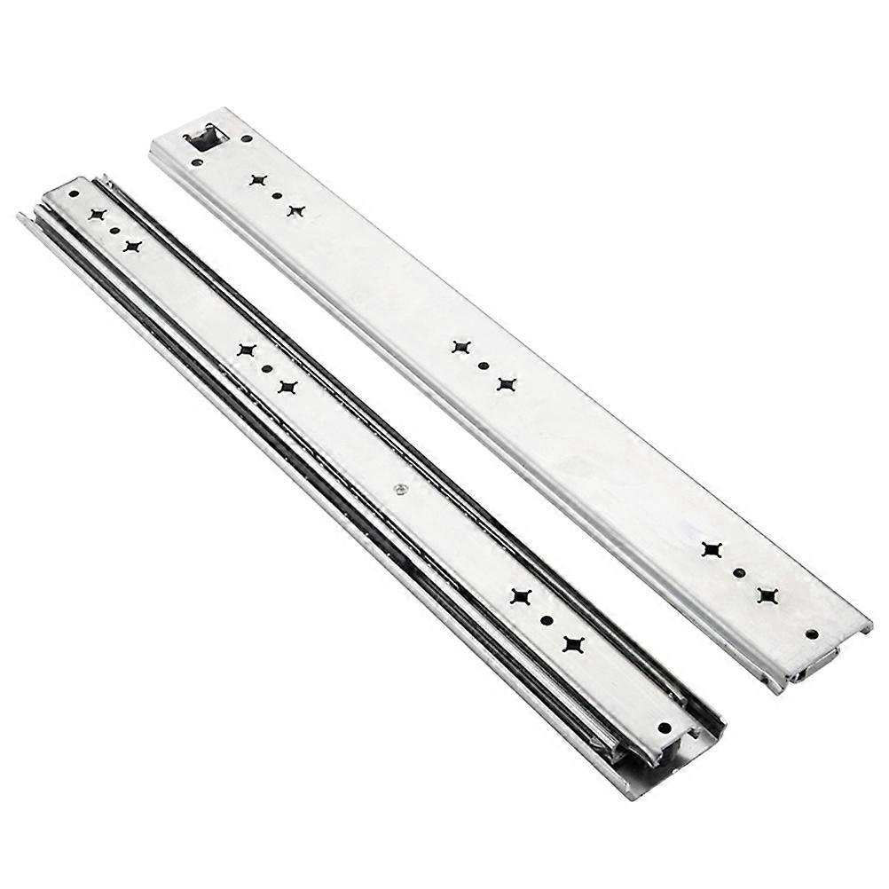 Sliders For Furniture Heavy Duty Drawer Slides Silver 35x5.3cm Full Extension 2Pcs