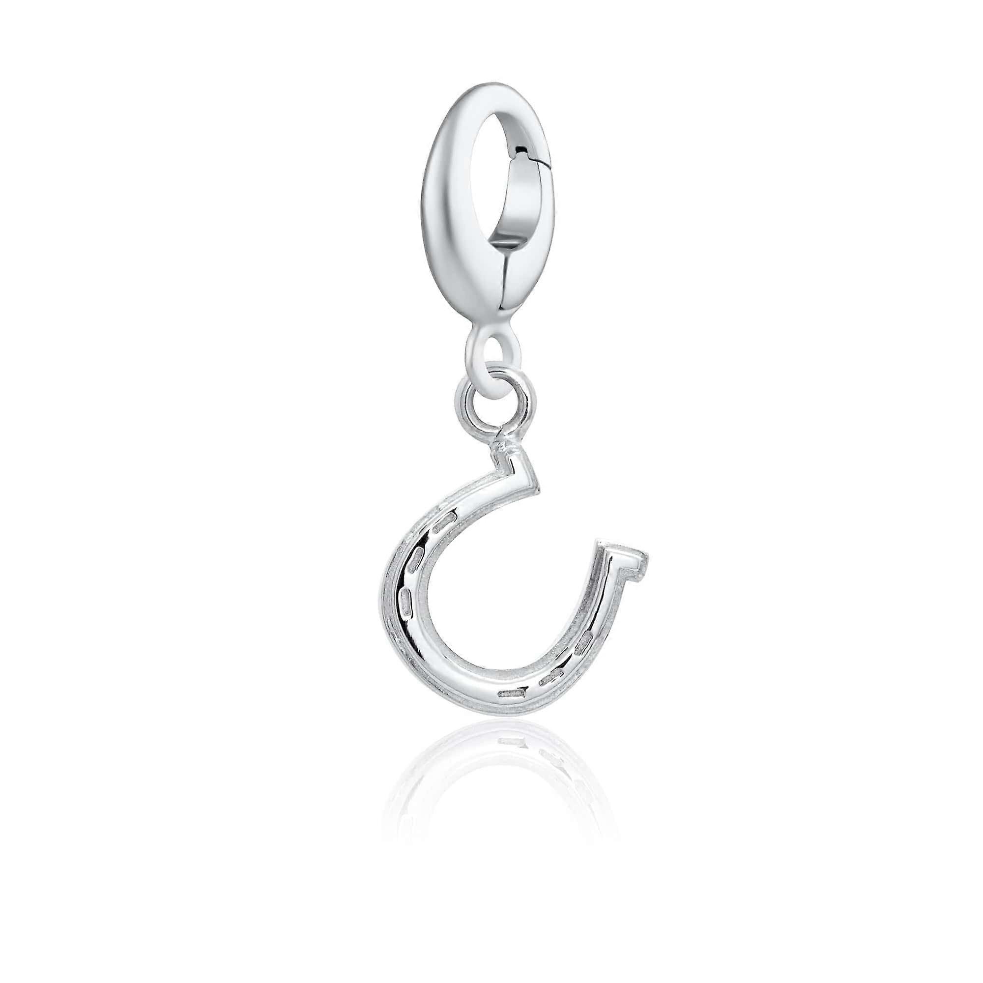 Silver Lucky Horseshoe Charm CSLHS