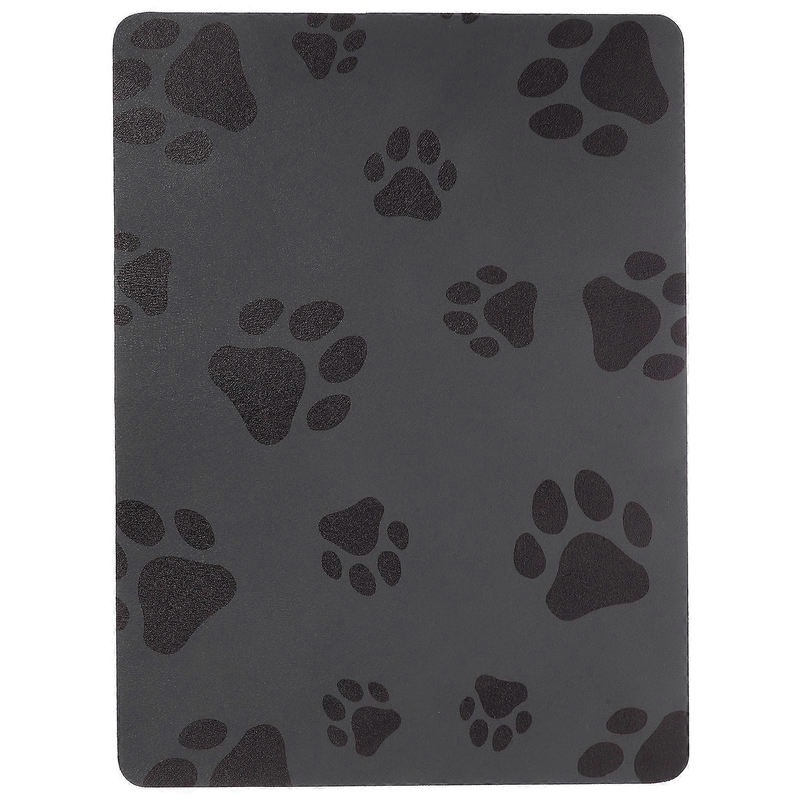 Diatomite Pet Feeding Mat with PU Backing, Non Slip Paw Design, Scratch Resistant Floor Protector for Dogs and Cats, Easy Clean Thick Mat for Food