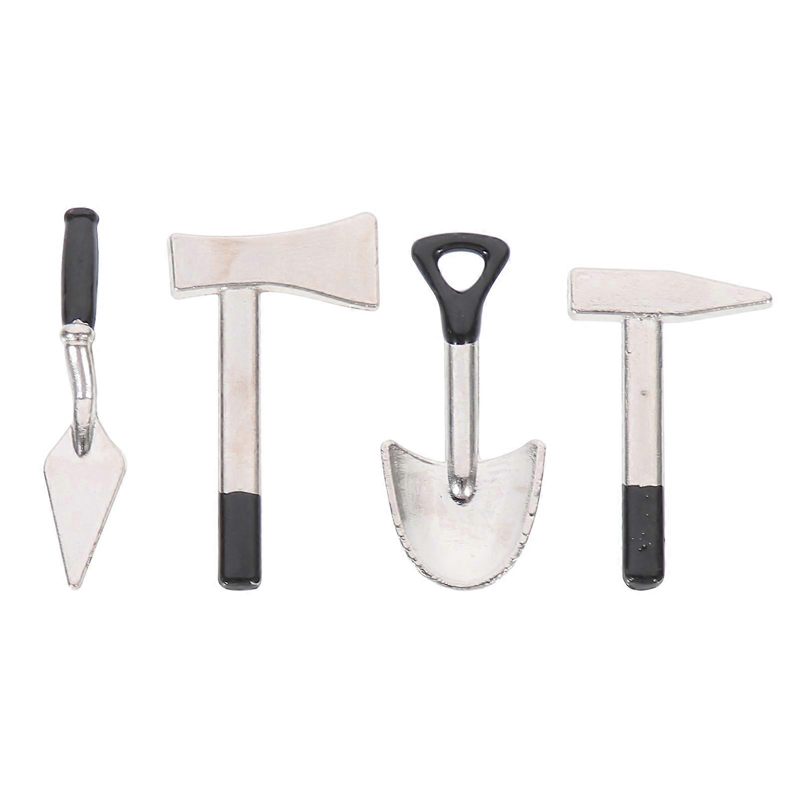 Mini Decor Tools Miniature Garden Tools Diy Projects Alloy 4Pcs