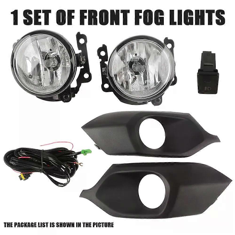 Front Bumper Fog Lamp Upgrade Kit FOR Mitsubishi Pajero Sport2016 2017 2018 2019 Version Additional Foglight Set Switch + Wiring