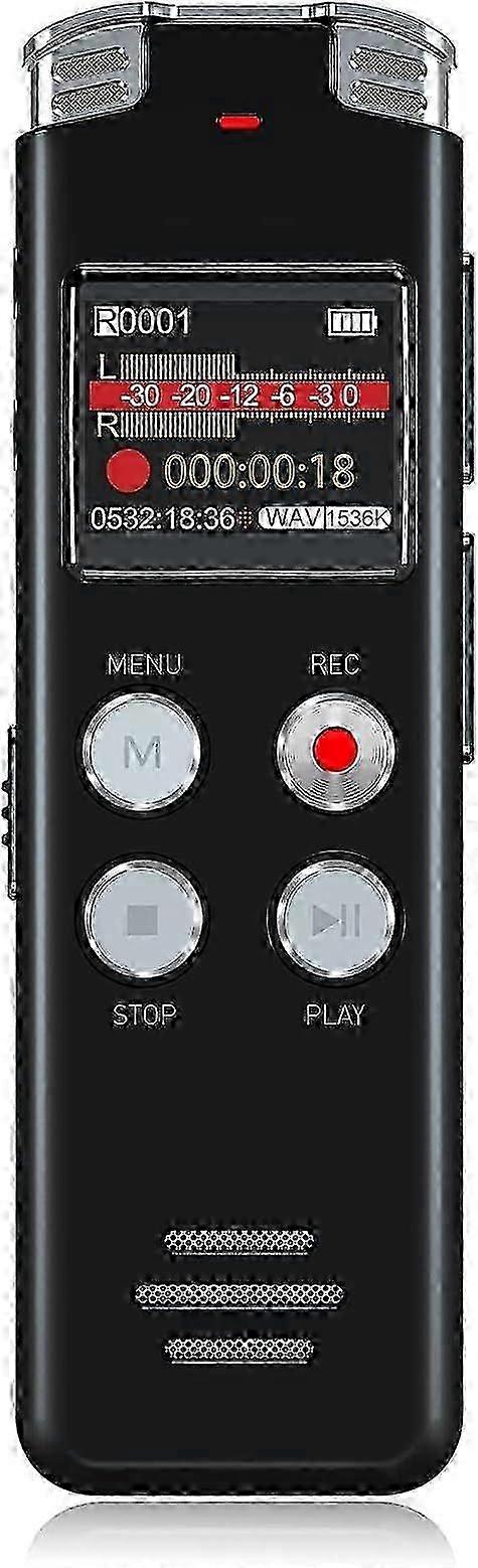 64GB Digital Voice Recorder with Voice Activated Recording and Playback - L357 USB Rechargeable Voice Recorder | Dictation Machine with MP3 Player
