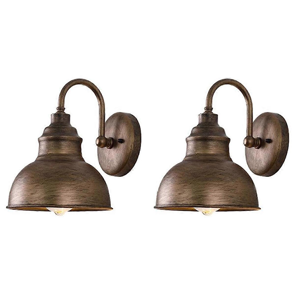 Vintage Wall Sconce Gooseneck Barn Flat Light (Bronze)