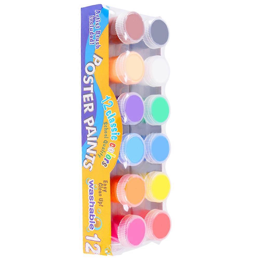 Washable Finger Paint Set Pigment For Kids DIY Projects 13pcs 20ml Assorted Color present