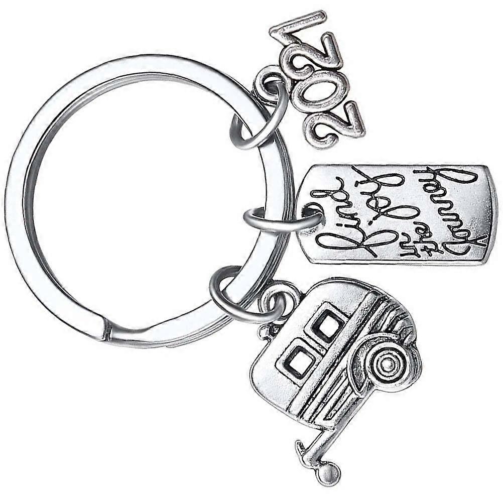 Stainless Steel Keychain Engraved in The Journey Durable and Lightweight for Decoration
