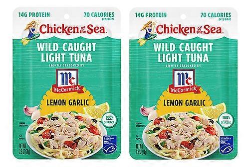 Chicken of the Sea Wild Caught Light Tuna Lemon Garlic 2 Pack