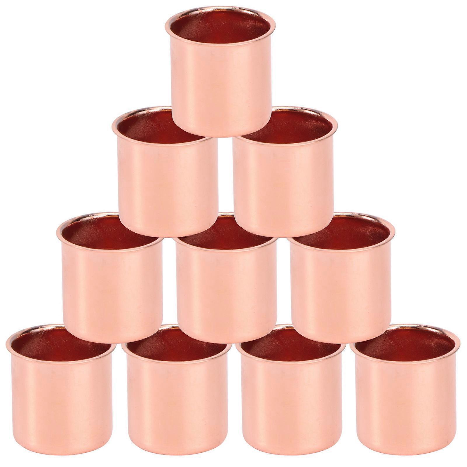 Tea Lights Holders Candlelight Dinner Decorative Item Golden 2.3X2.3CM Heat-Resistant Reusable 20Pcs
