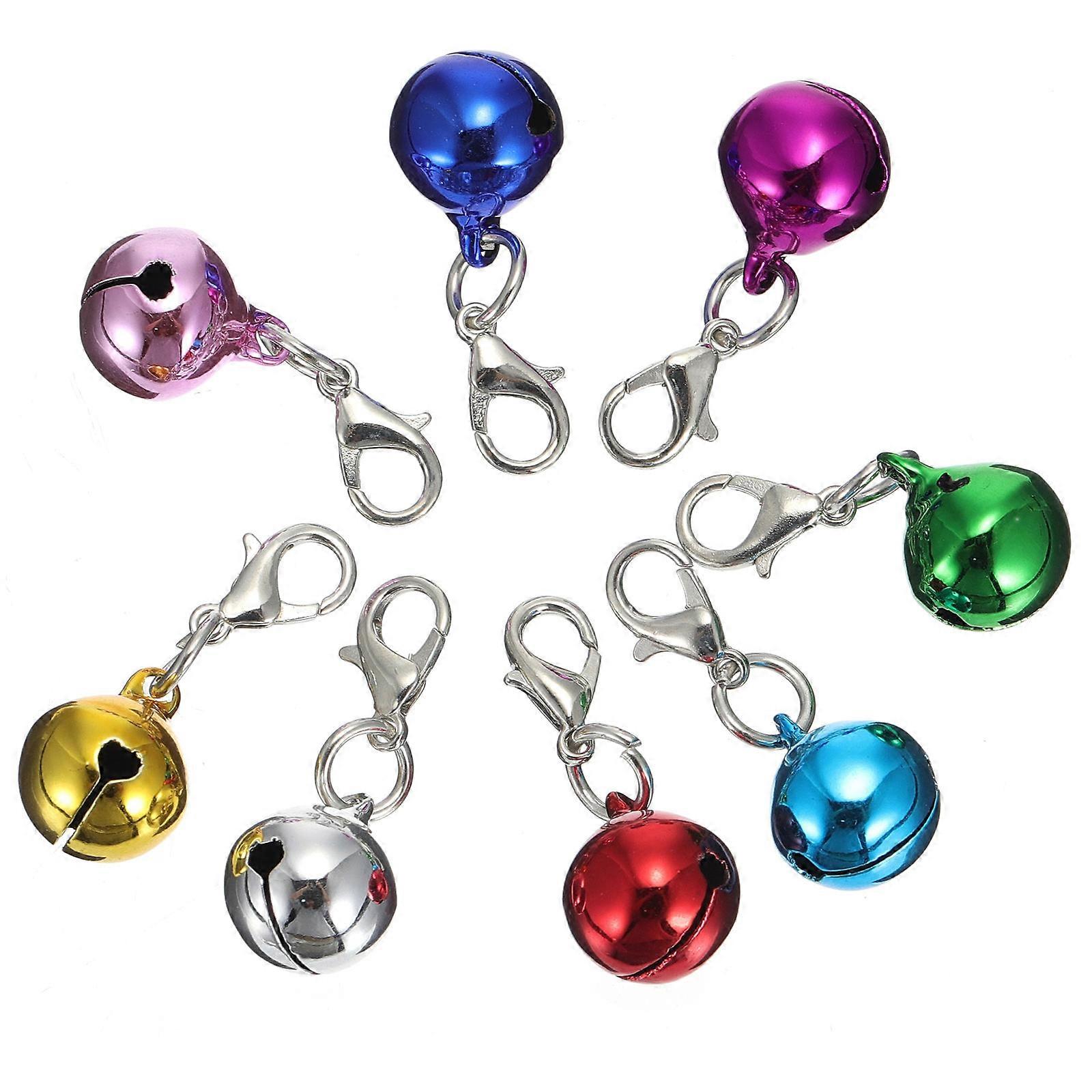 24pcs Electroplated Bell Key Pendants – Lightweight, Durable Keychains in Mixed Colors for Crafting, Gifting & Personal Use