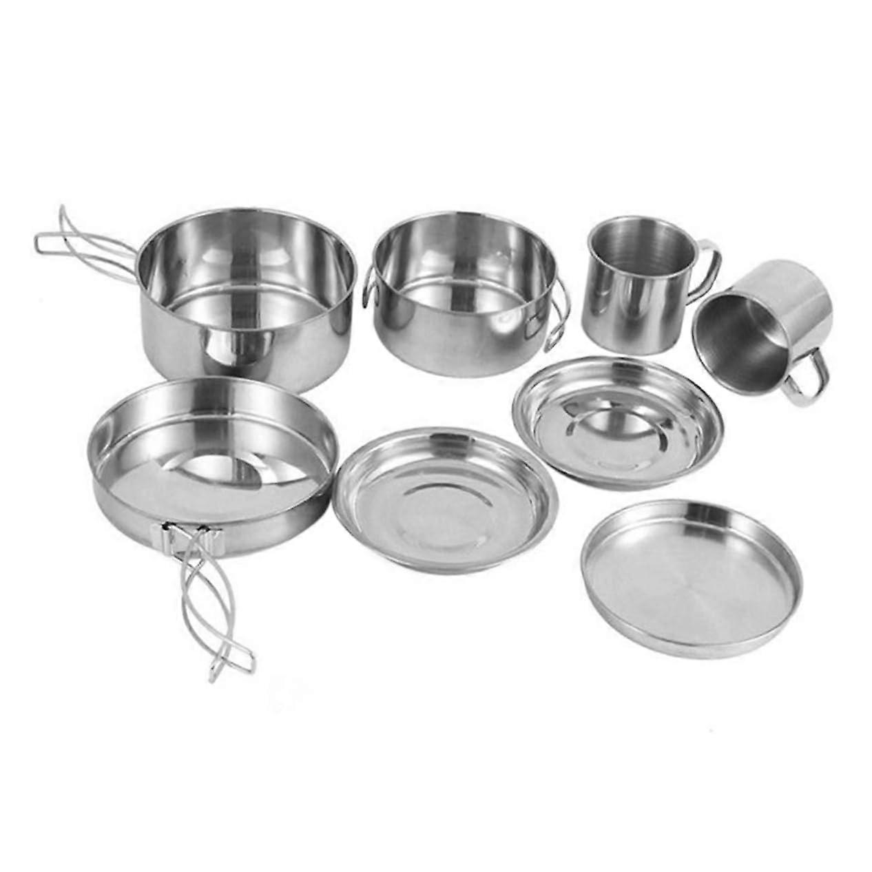 1Set Camping Cookware Pan with Long Multifunctional Cooking Utensils for Picnic and Outdoor Activities, Durable