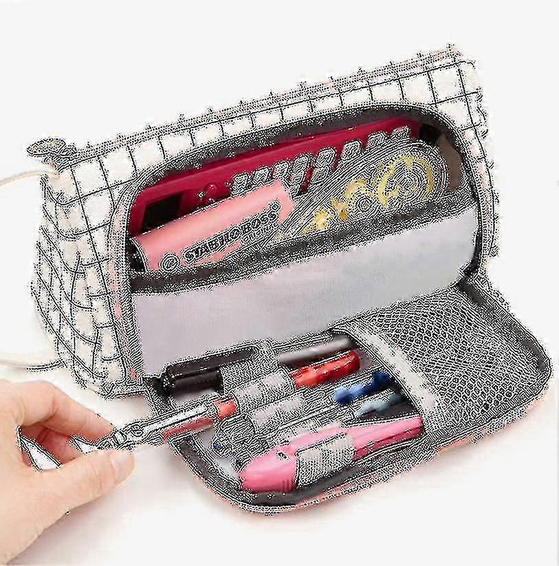 Large Capacity Pencil Case, Student Multi-functional Canvas Bag