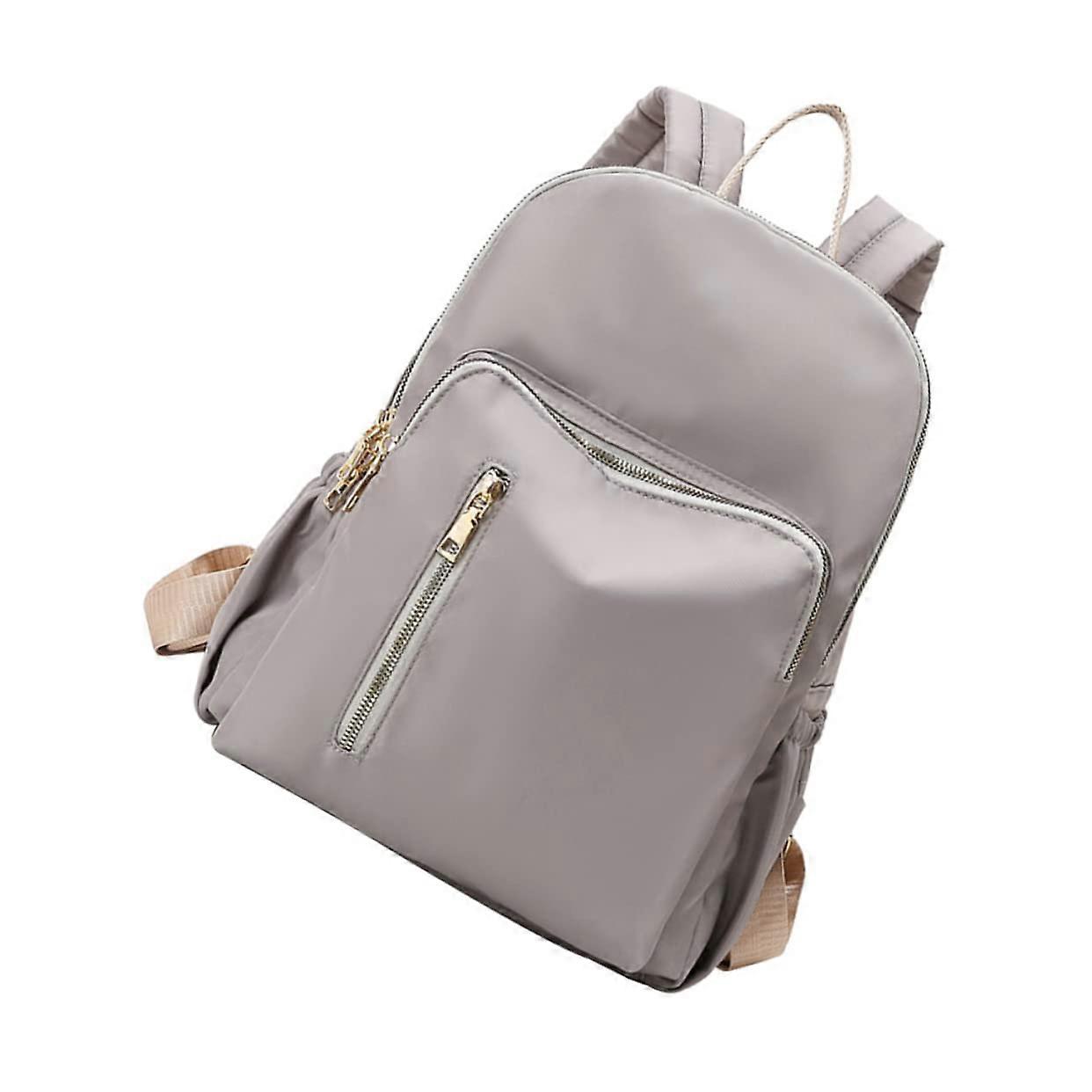Pram Nursery Bag Backpack Insulated Nappy Supply Bag Crib Hanging Mum Backpack Grey Light Grey Durable Design