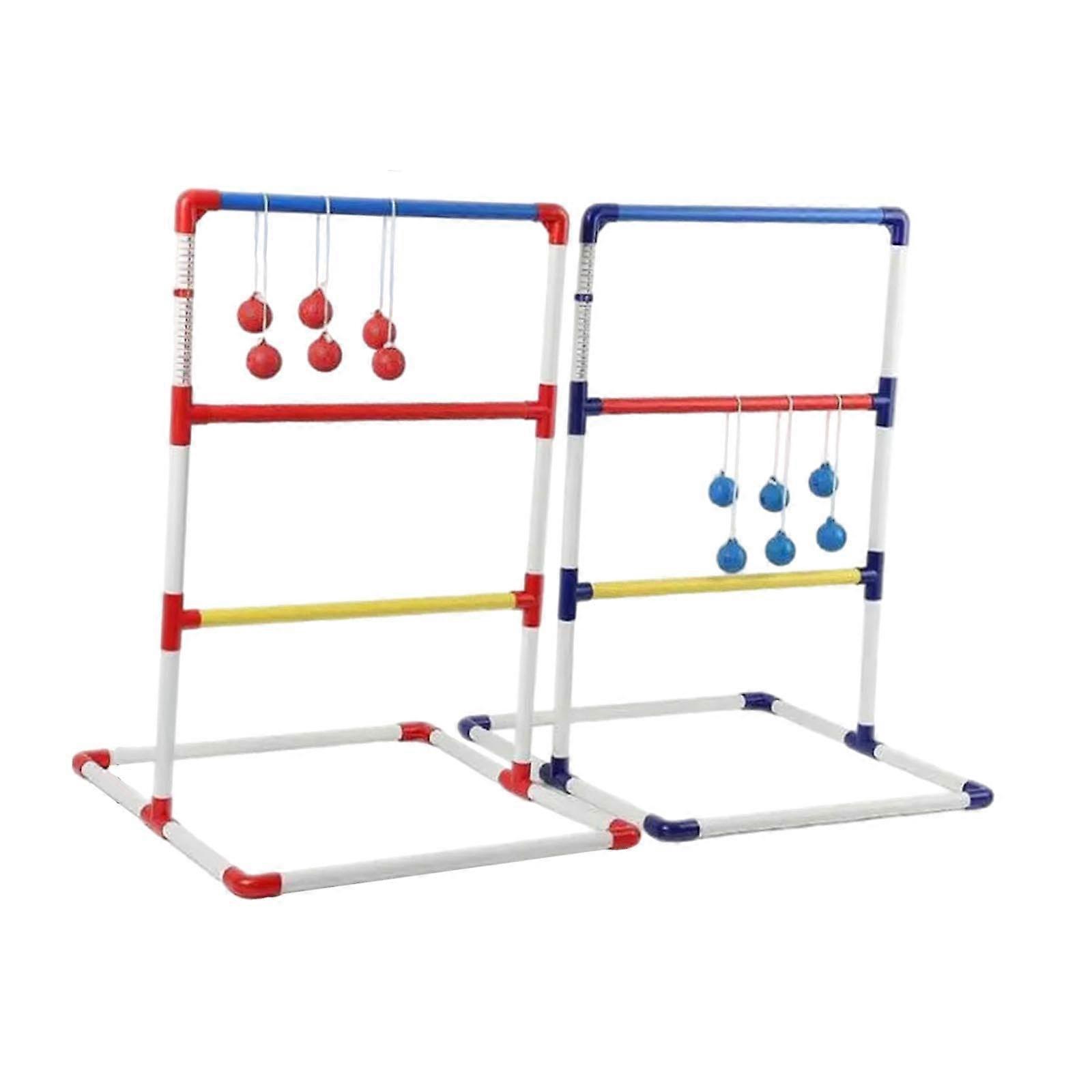 Ladder Ball Game Set, Golf Toss Set for Kids, Easy to Assemble, Practice Equipment for Lawn and Patio with Balls, Activities, 2 Ladders